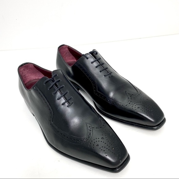 PAUL Stuart Wingtip Oxford leather Dress Shoes Black main image 5
